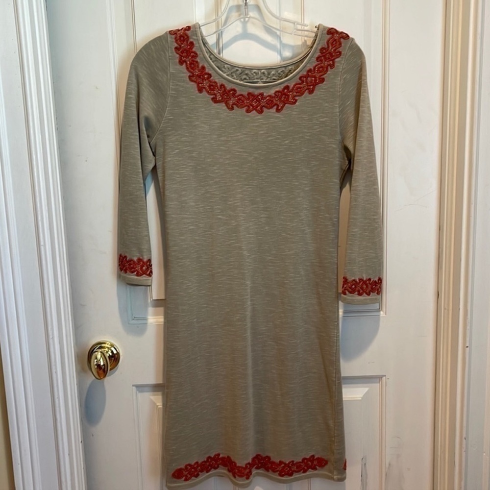 Free People ⭐️dress with orange embroidery